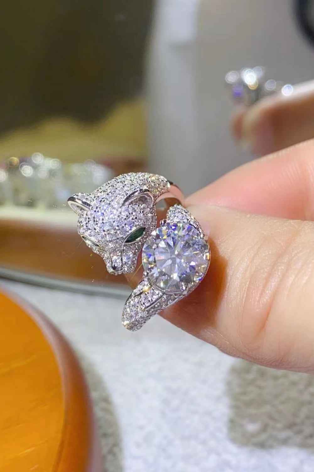 2 Carat Animal Moissanite Ring