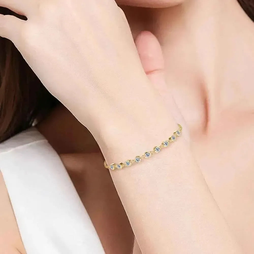 Sterling Silver Moissanite Bracelet