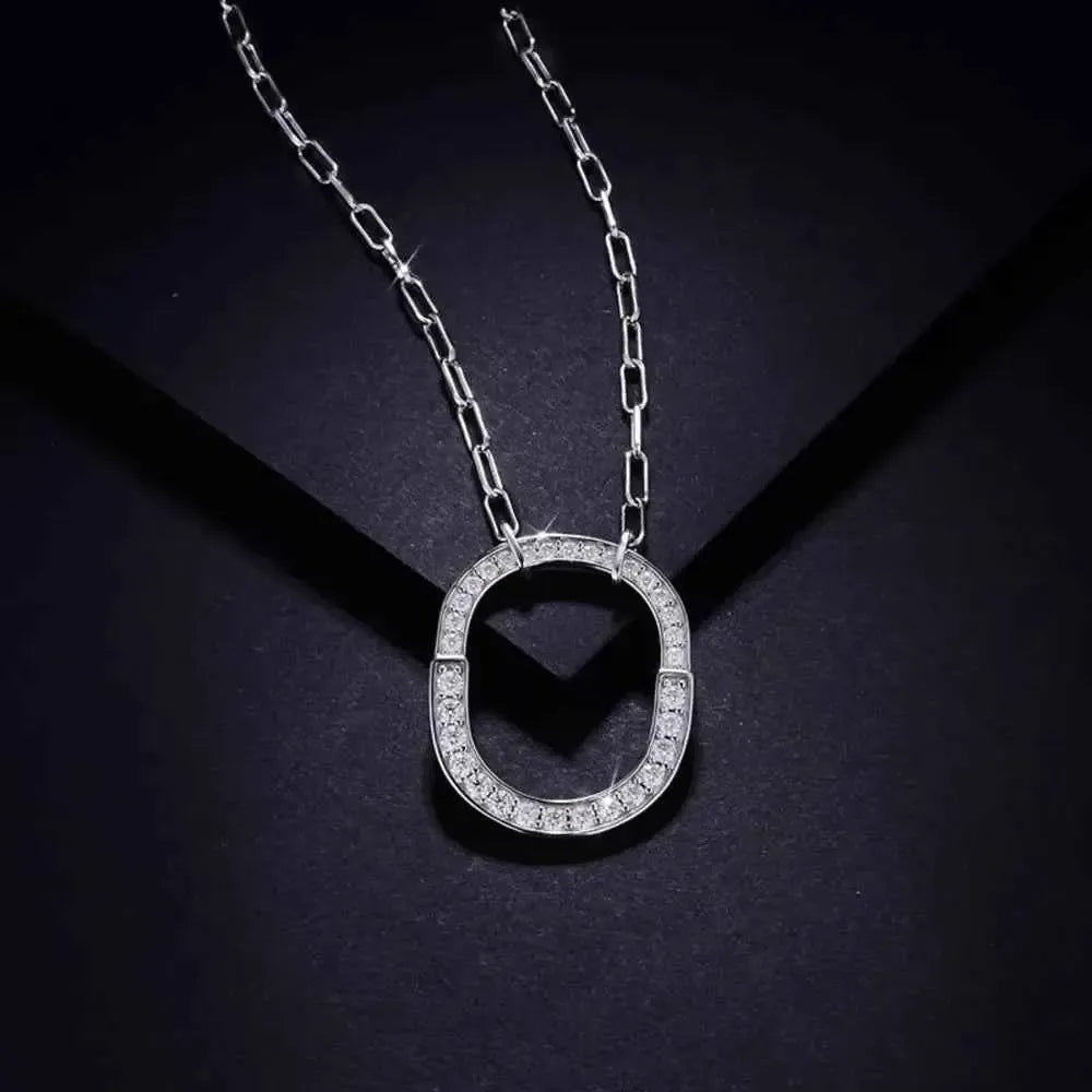 Classic Sterling Silver Moissanite Pendant