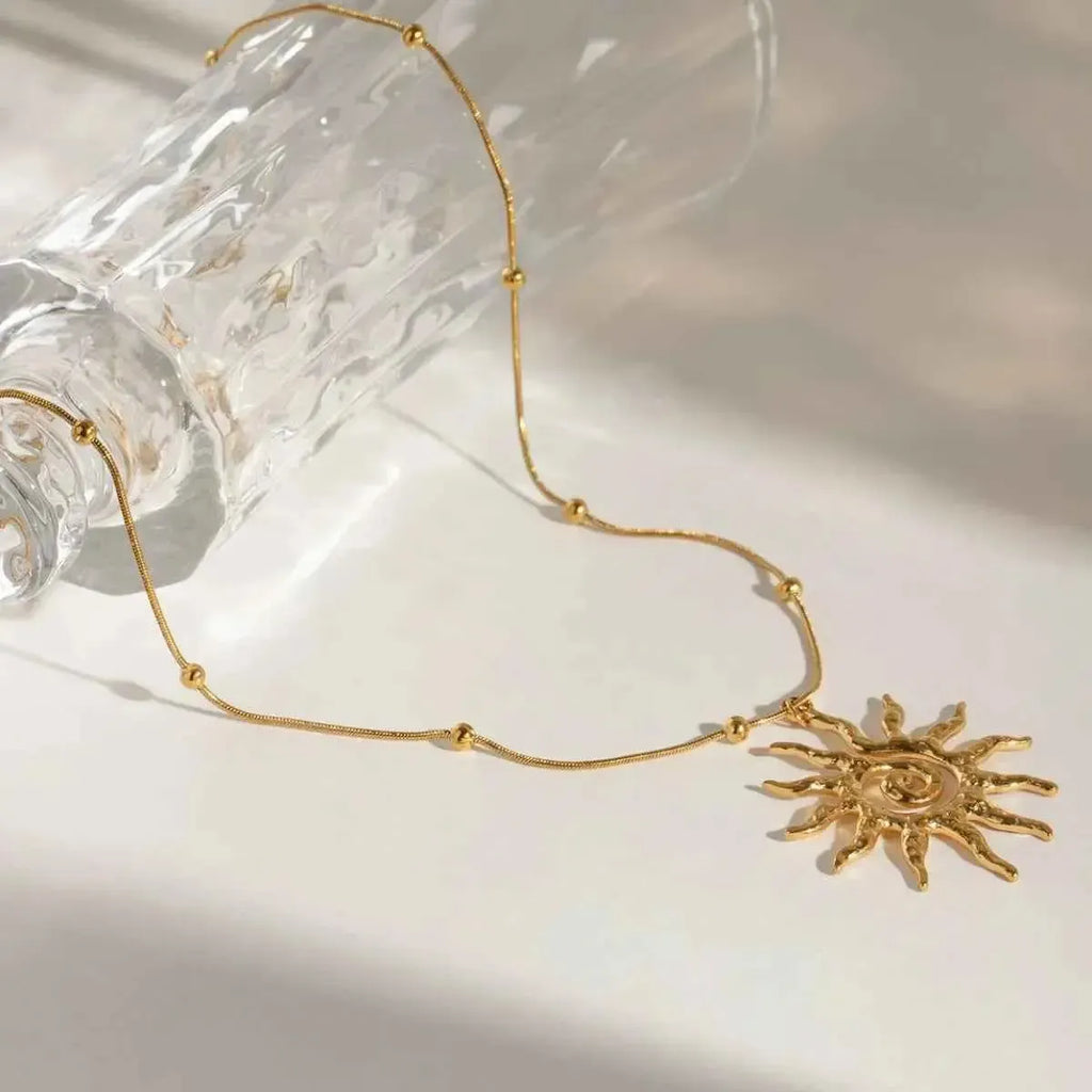 Sun Charm 18K Gold-Plated Necklace