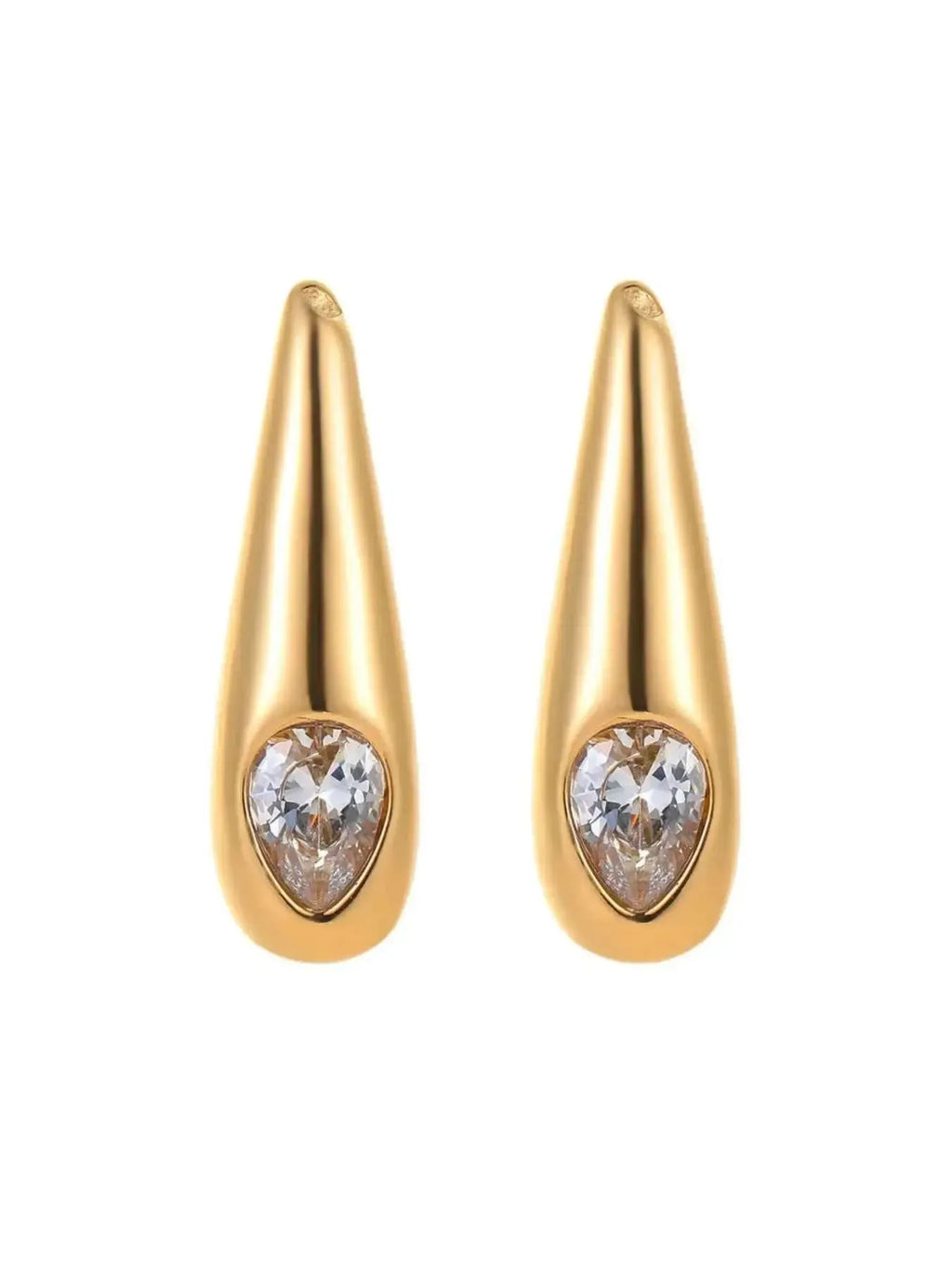 Elegant 18K Zircon Dangle Earrings