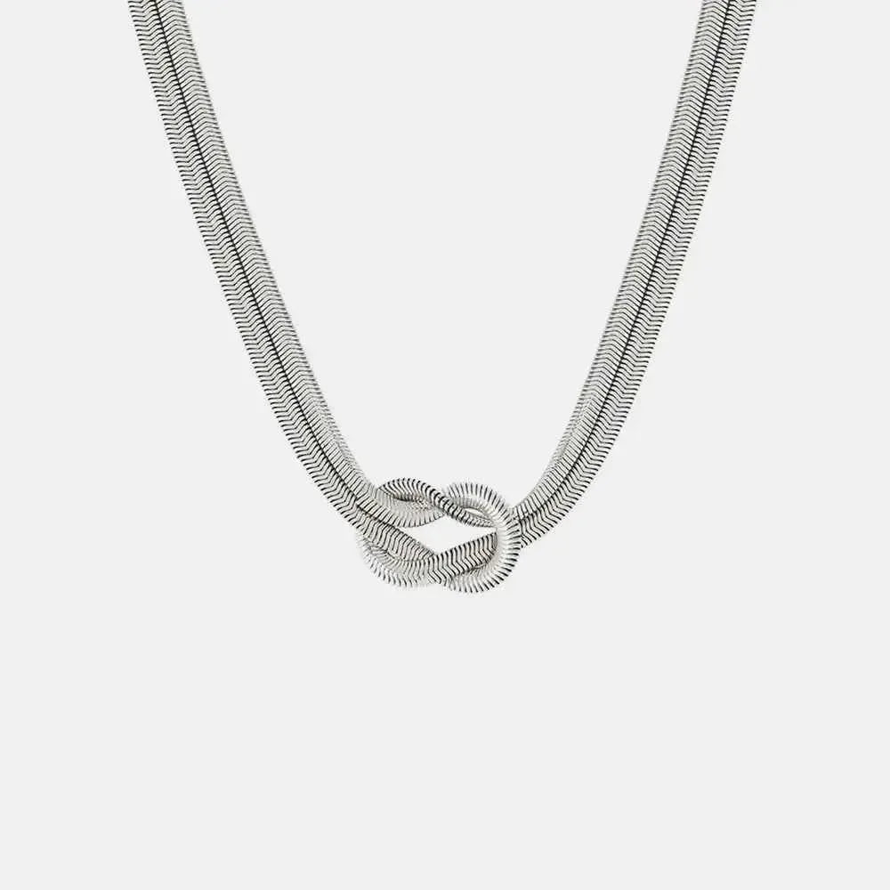 Chic Knot Charm Titanium Necklace