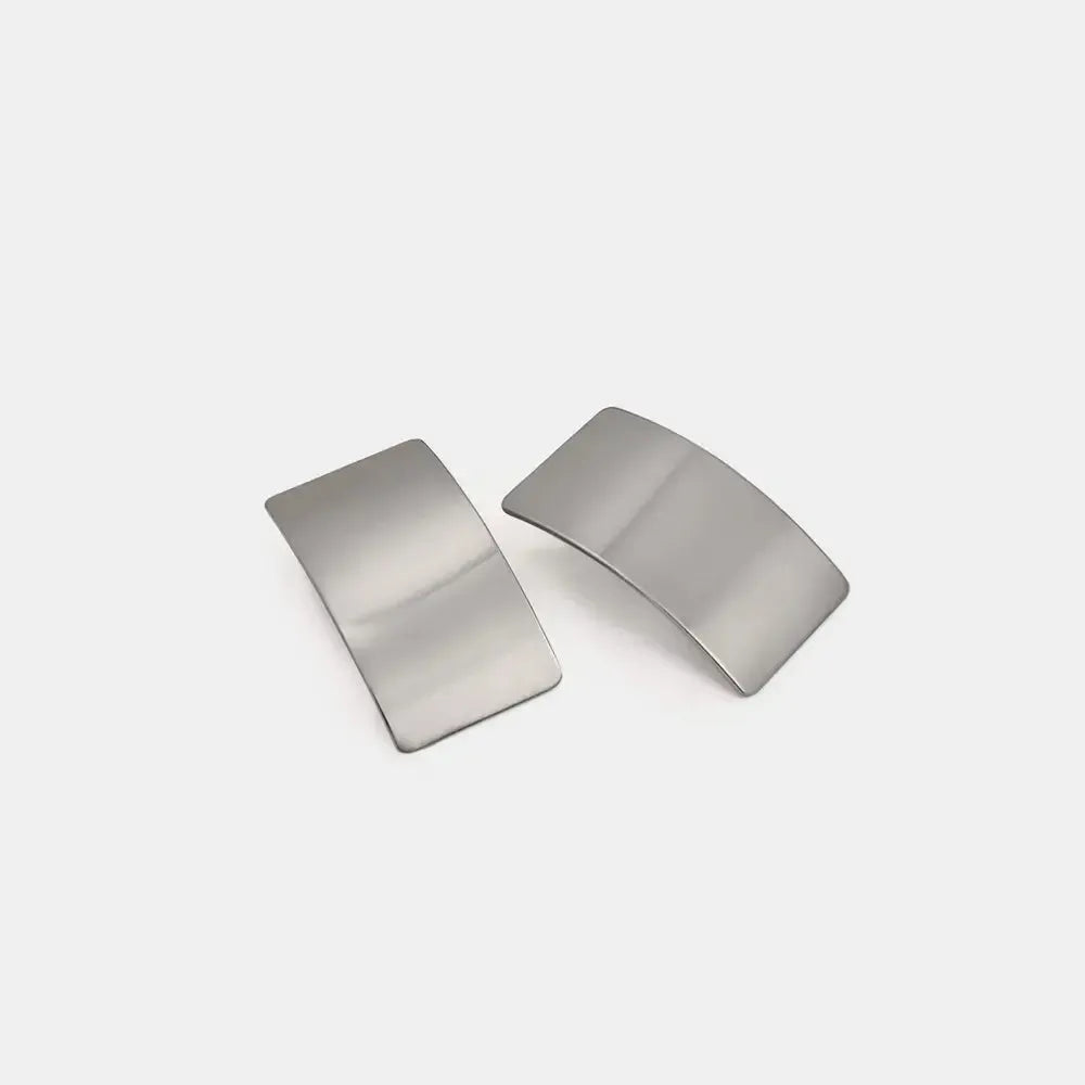 Sleek Rectangle Stainless Earrings