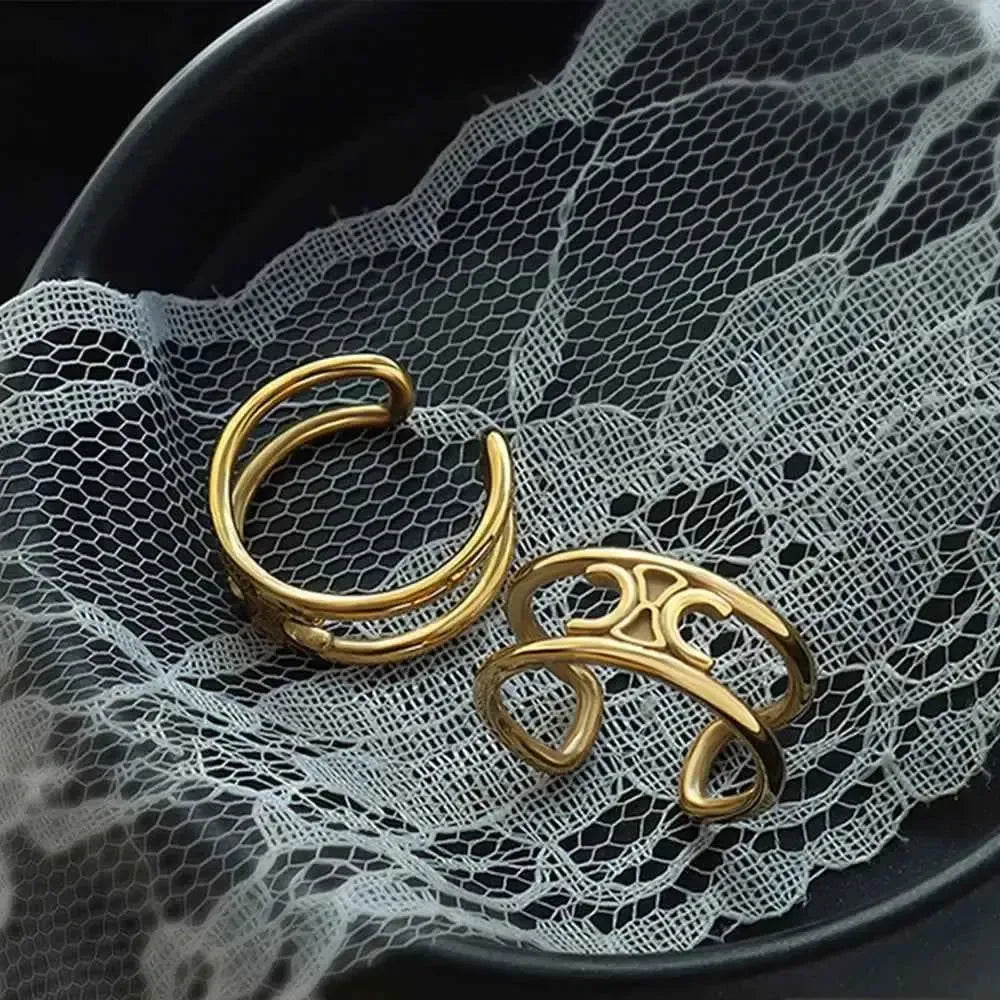 Double-Layered Ring – Titanium Steel Style