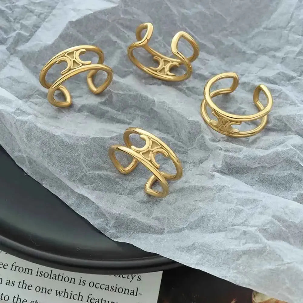 Double-Layered Ring – Titanium Steel Style