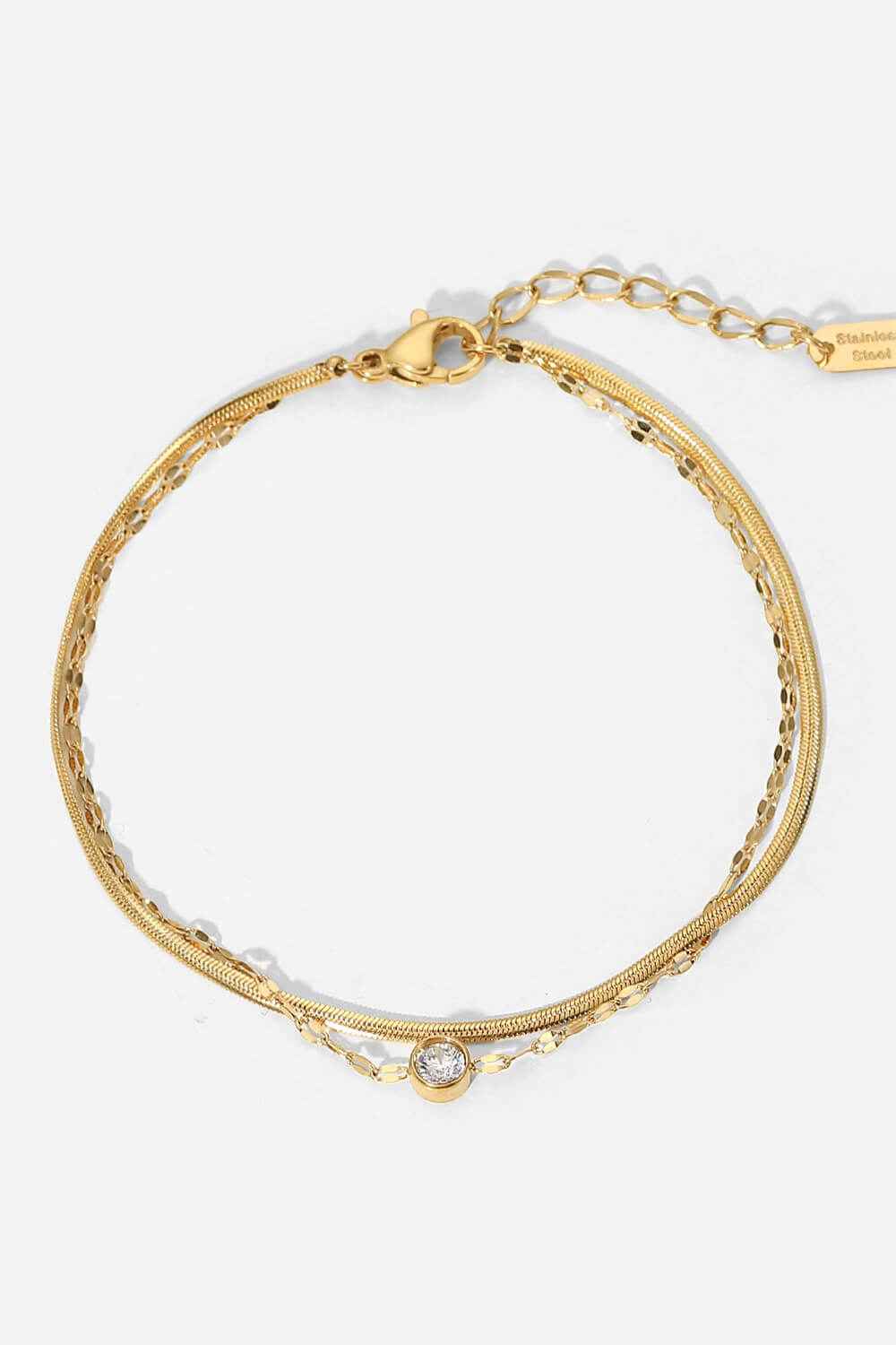 Glimmering Tiered Rhinestone Wristband
