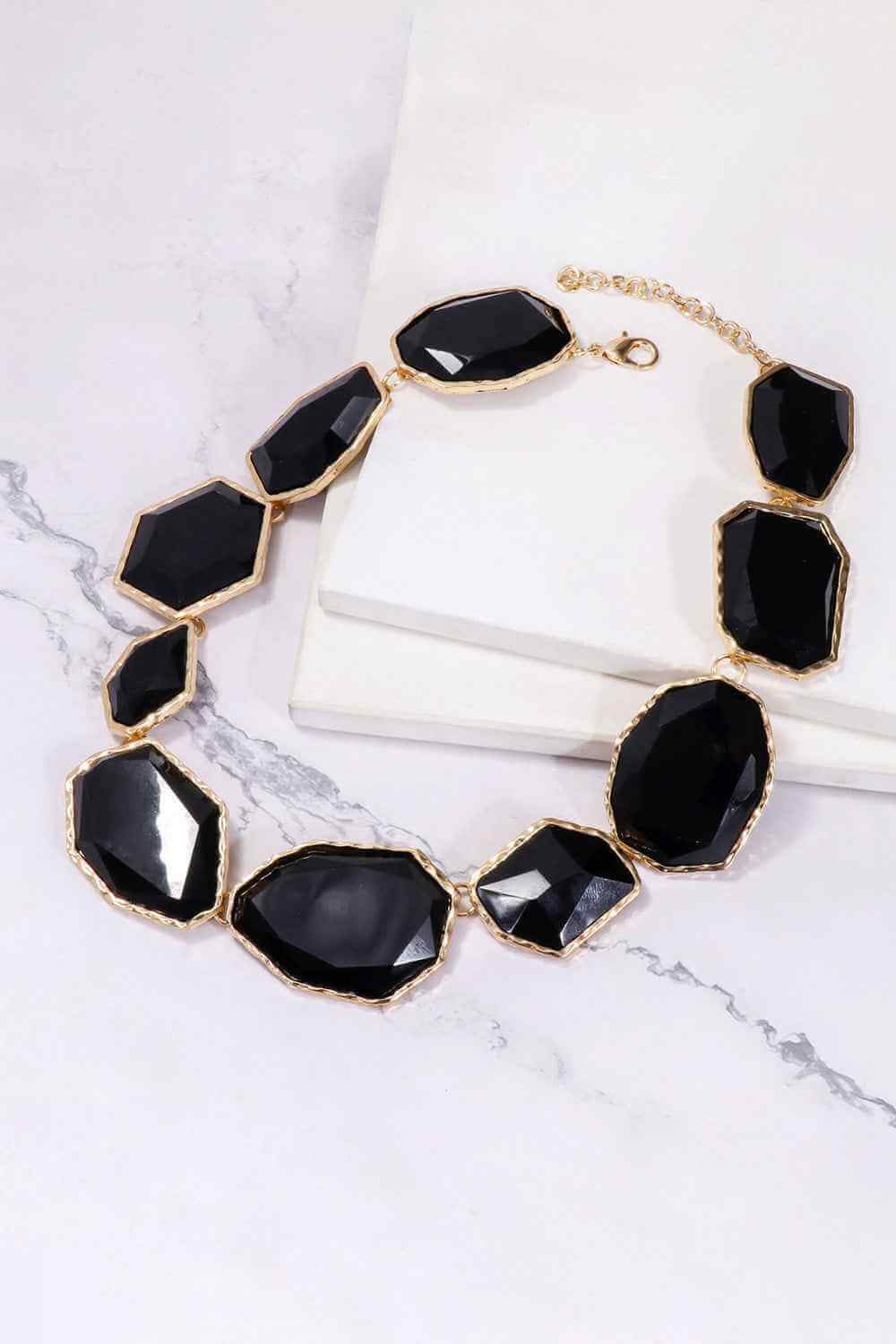Geometric Resin Frame Necklace