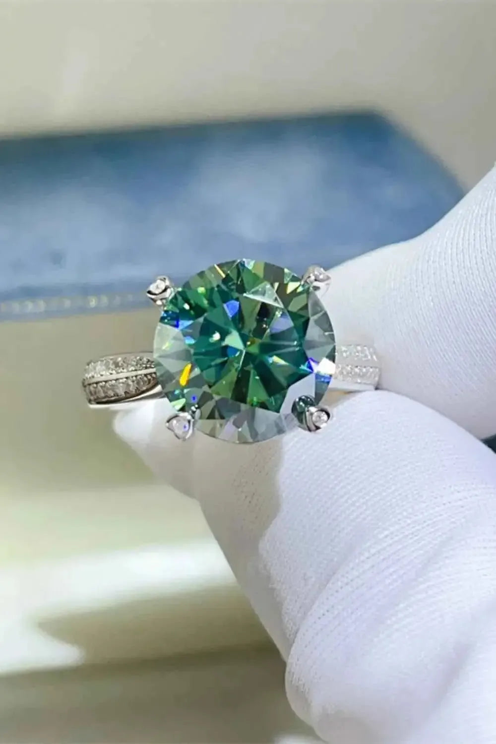 5 Carat Moissanite Ring – Sterling Silver Luxury