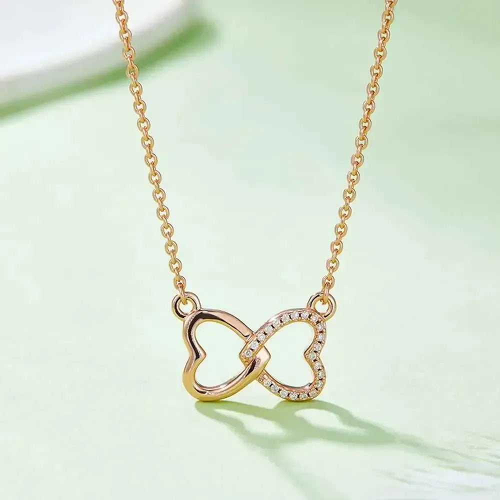 Petite Bow Heart Moissanite Pendant