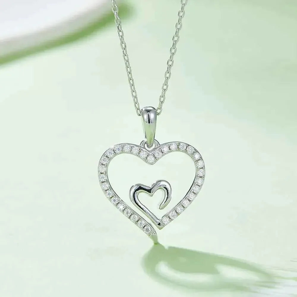 Romantic Heart‑Shape Moissanite Pendant