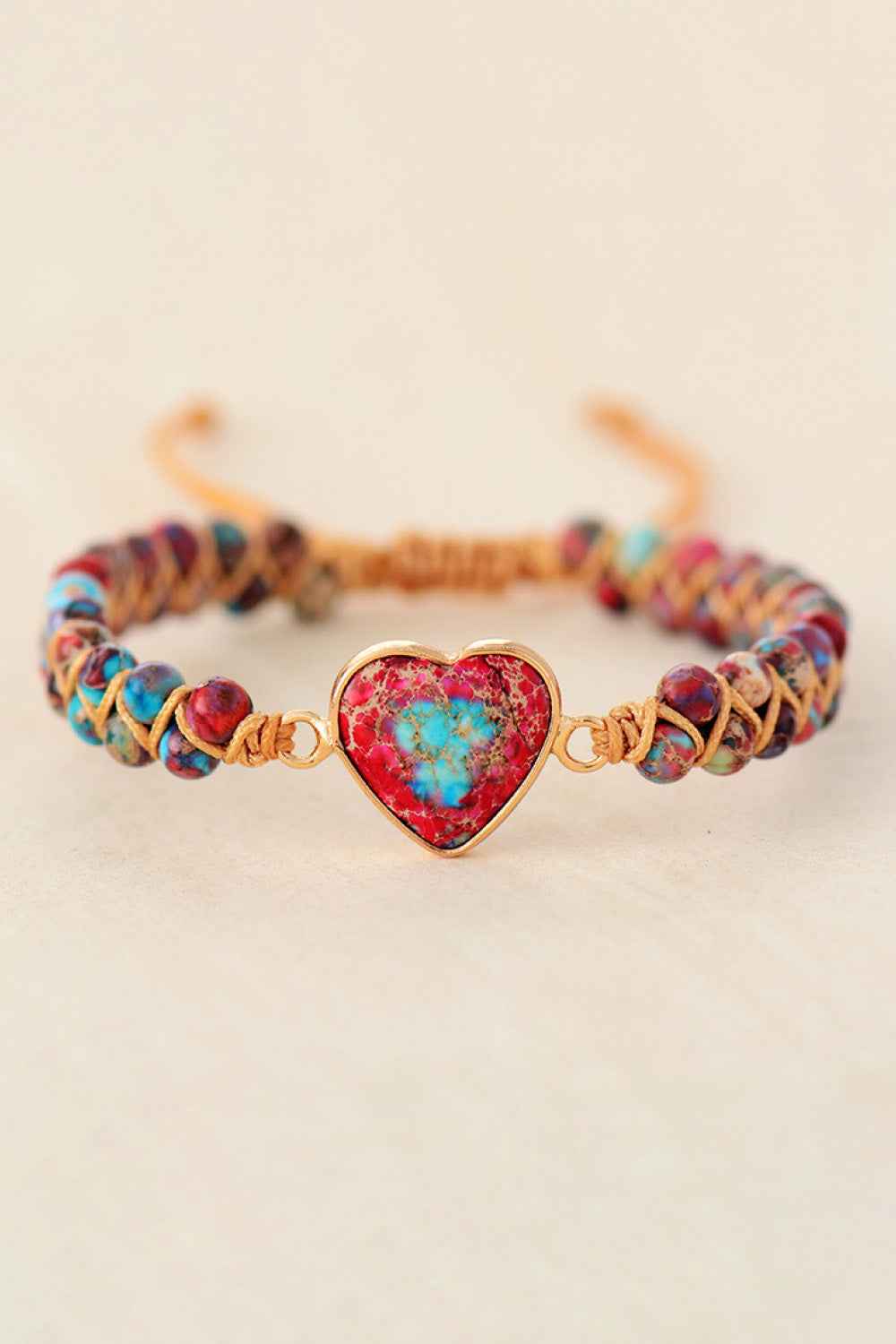 Elegant Natural Heart Stone Bracelet