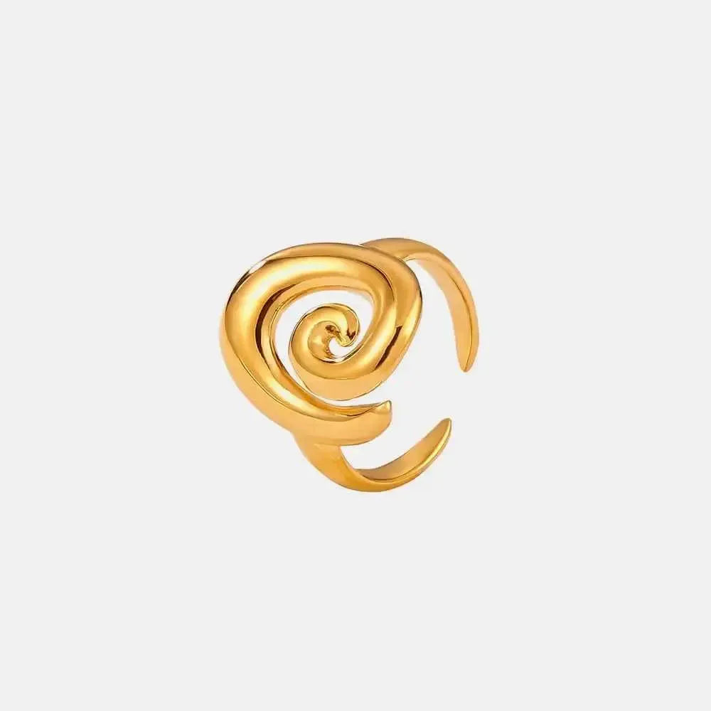 Spiral Shape Ring – Titanium Steel Design