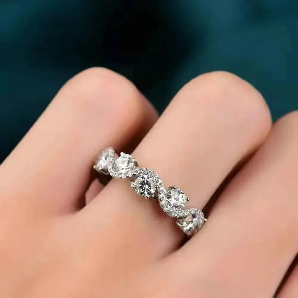Moissanite Ring – 925 Sterling Silver Shine