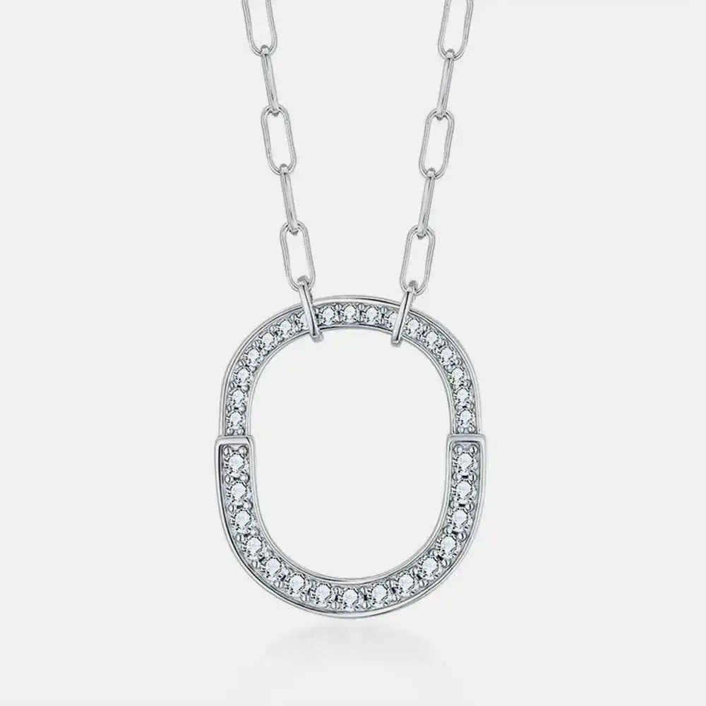 Classic Sterling Silver Moissanite Pendant