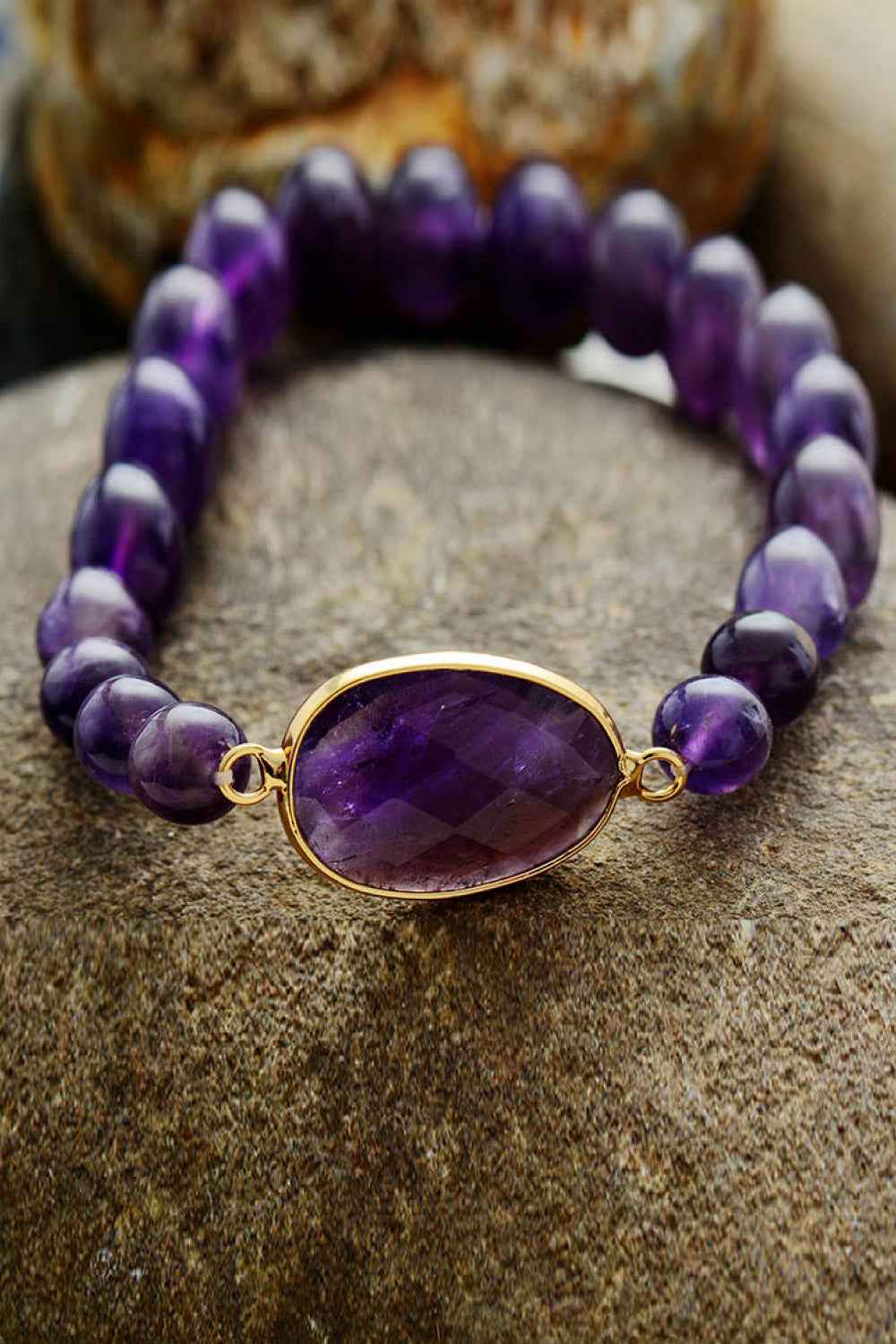 Deep Purple Amethyst Wristband