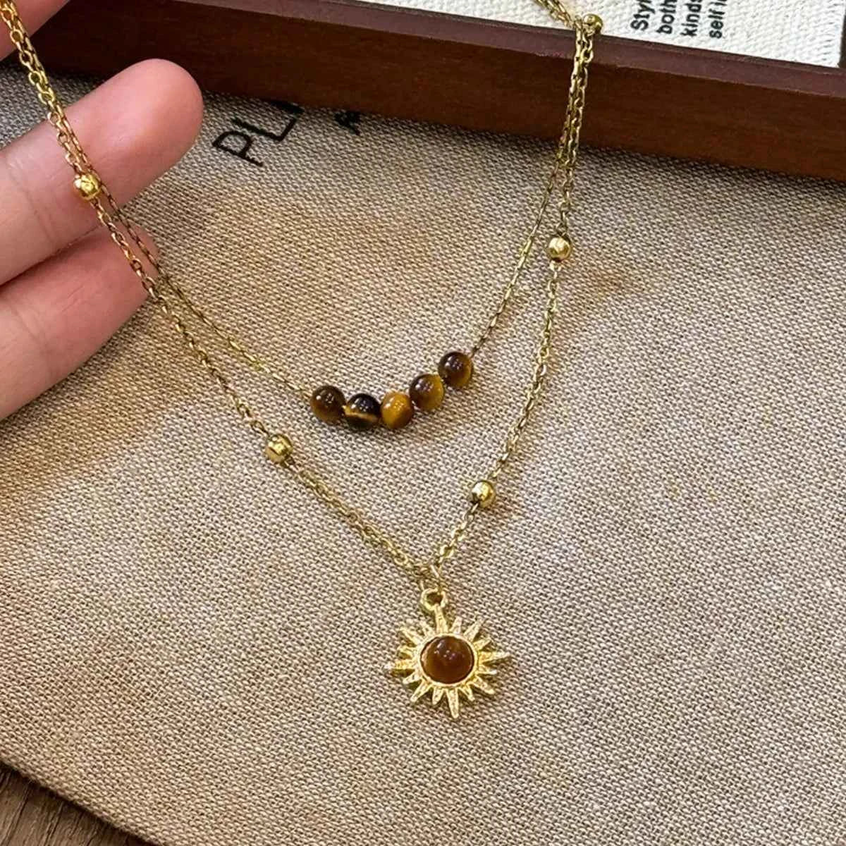 Tiger’s Eye Stone Copper Layered Jewelry