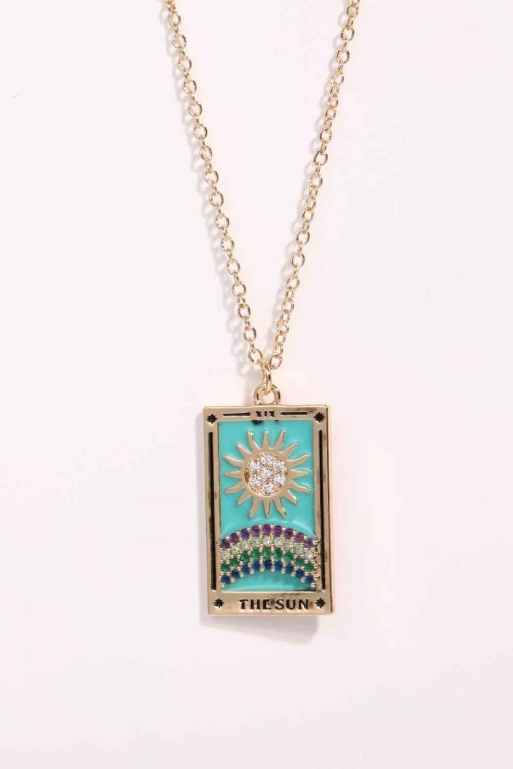 Tarot Card Pendant Stainless Necklace