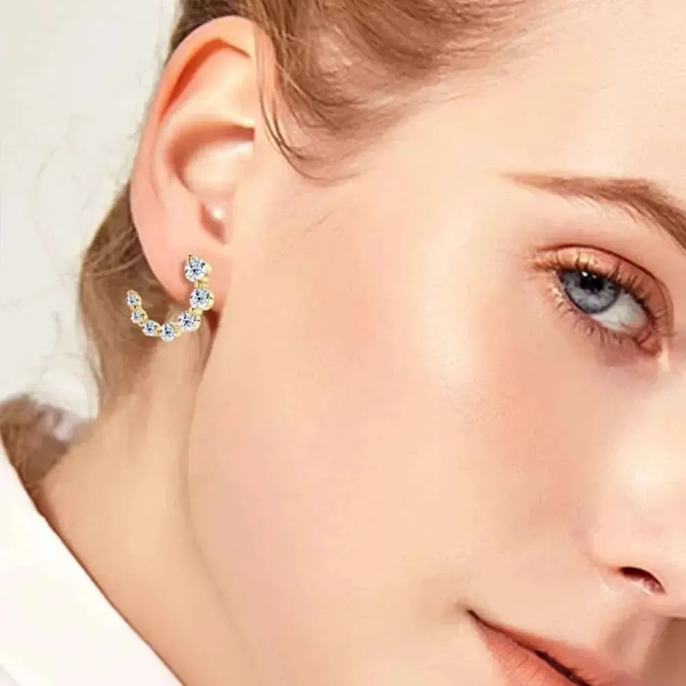 Brilliant Moissanite in Sterling Silver
