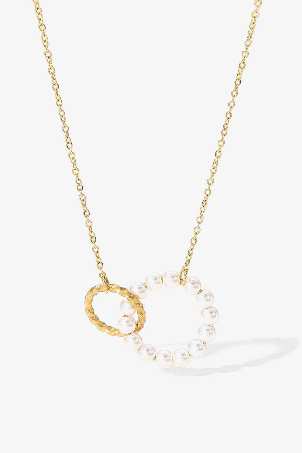 Fashionable Pearl Link Chain Necklace