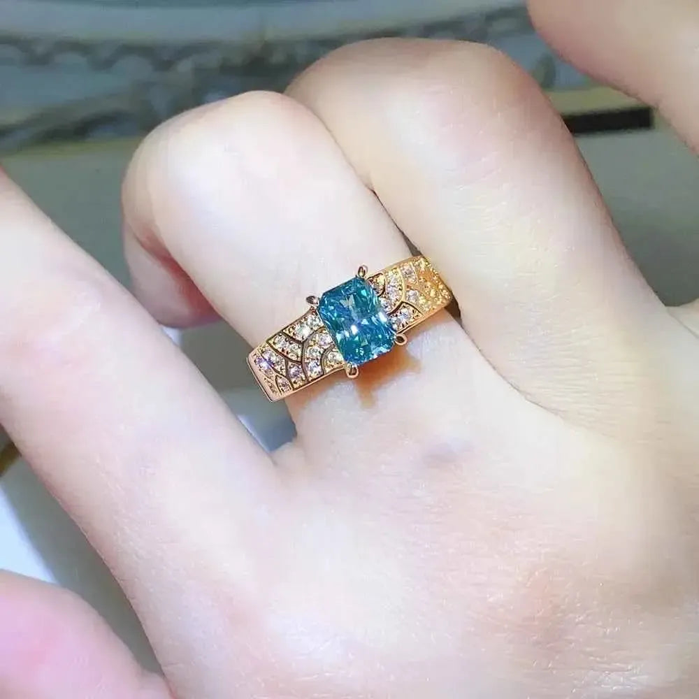 1 Carat Moissanite Ring – Pure Silver Shine