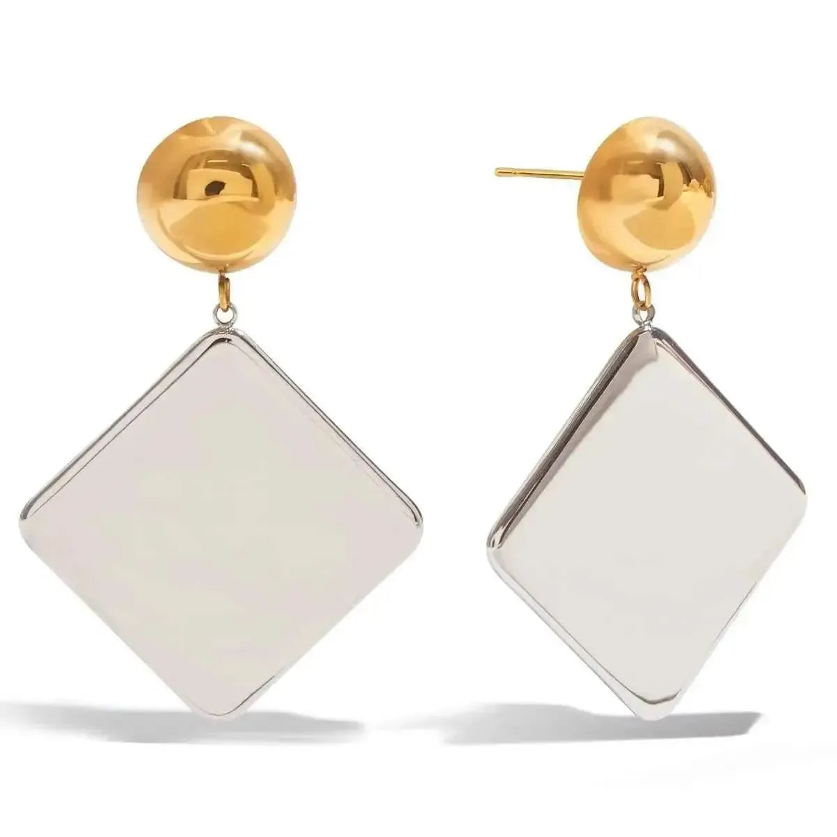 Modern Geometric Square Earrings