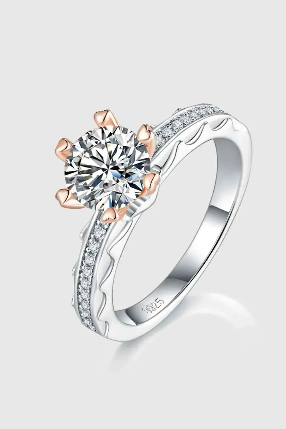 Moissanite Engagement Ring – Certified 1 Carat