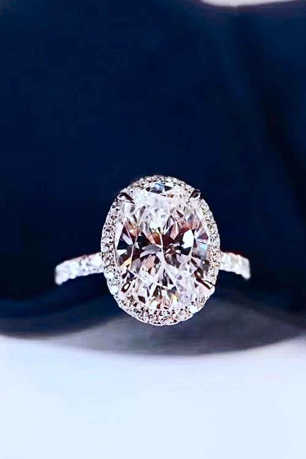Elegant Platinum Plated Statement Ring