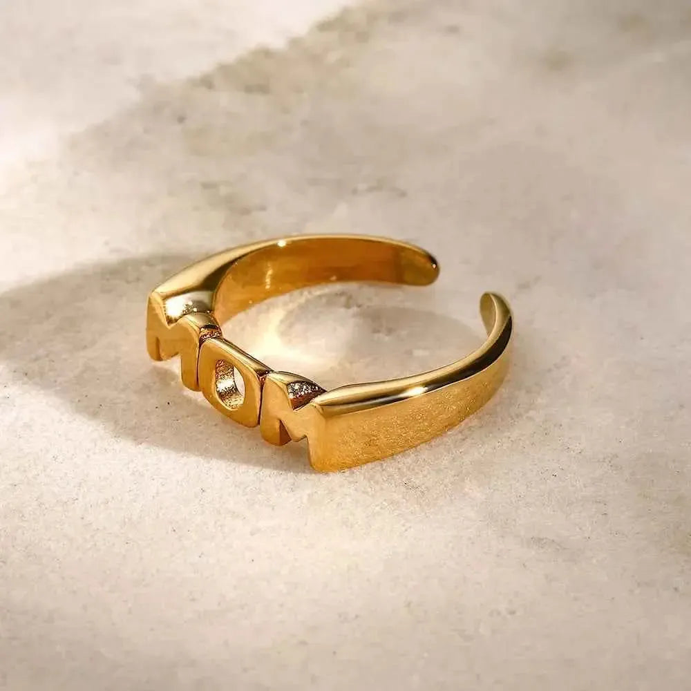 MOM Open Ring – Stainless Steel Love