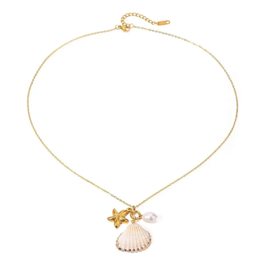 Coastal Chic Pearl Shell Necklace