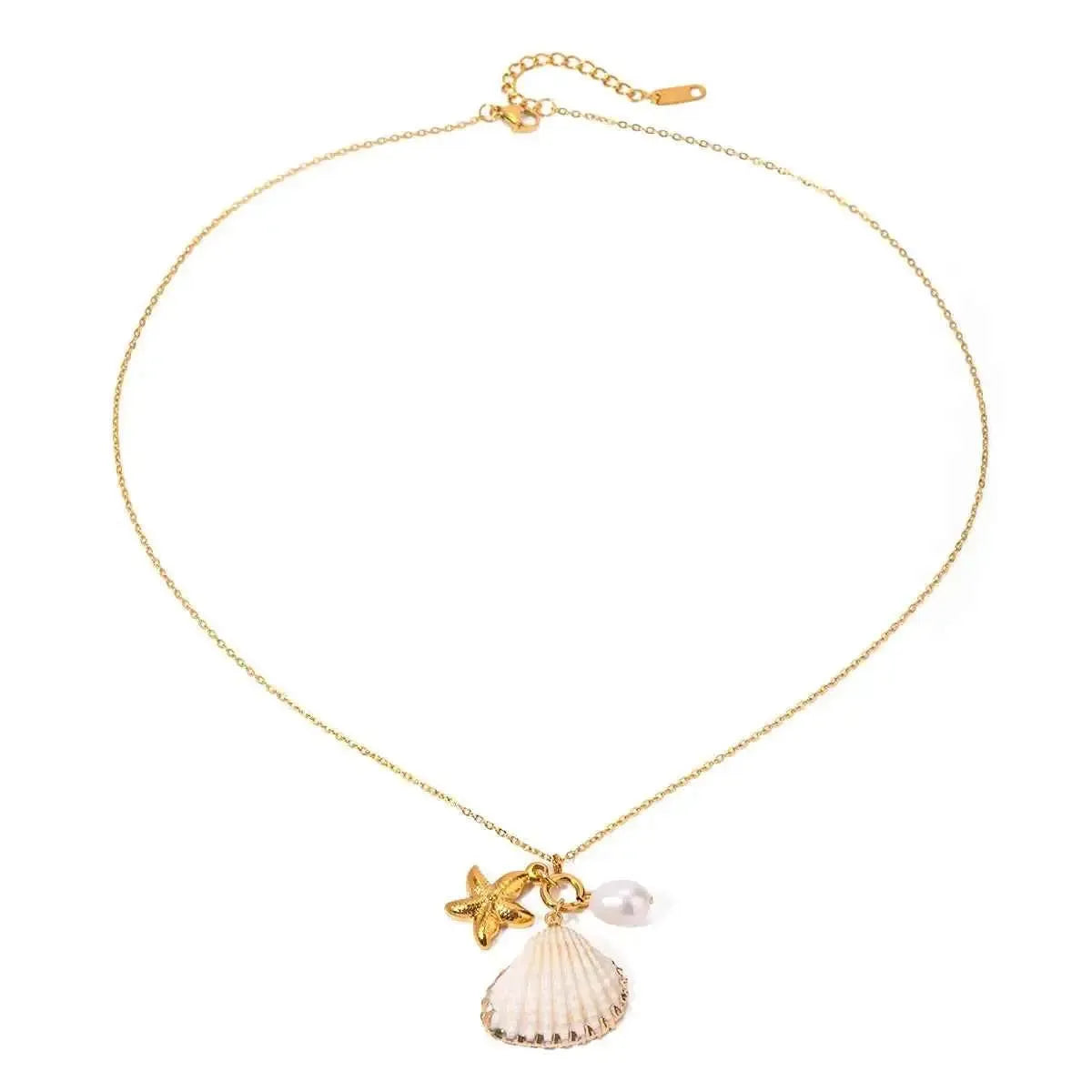 Coastal Chic Pearl Shell Necklace