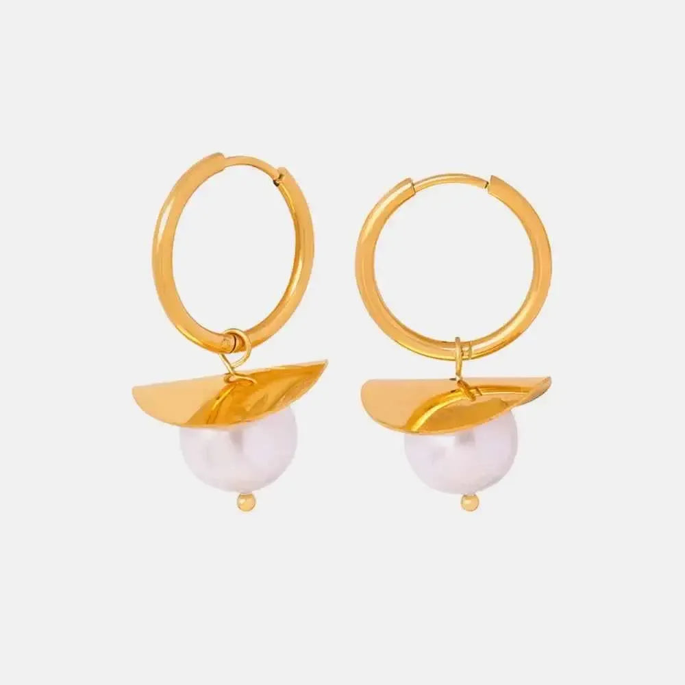 18K Gold-Plated Bead Drop Earrings