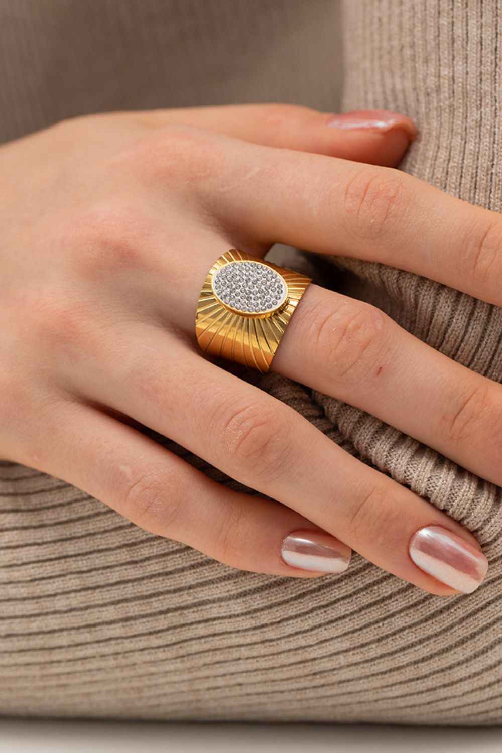 Wide Band Stainless Steel Ring