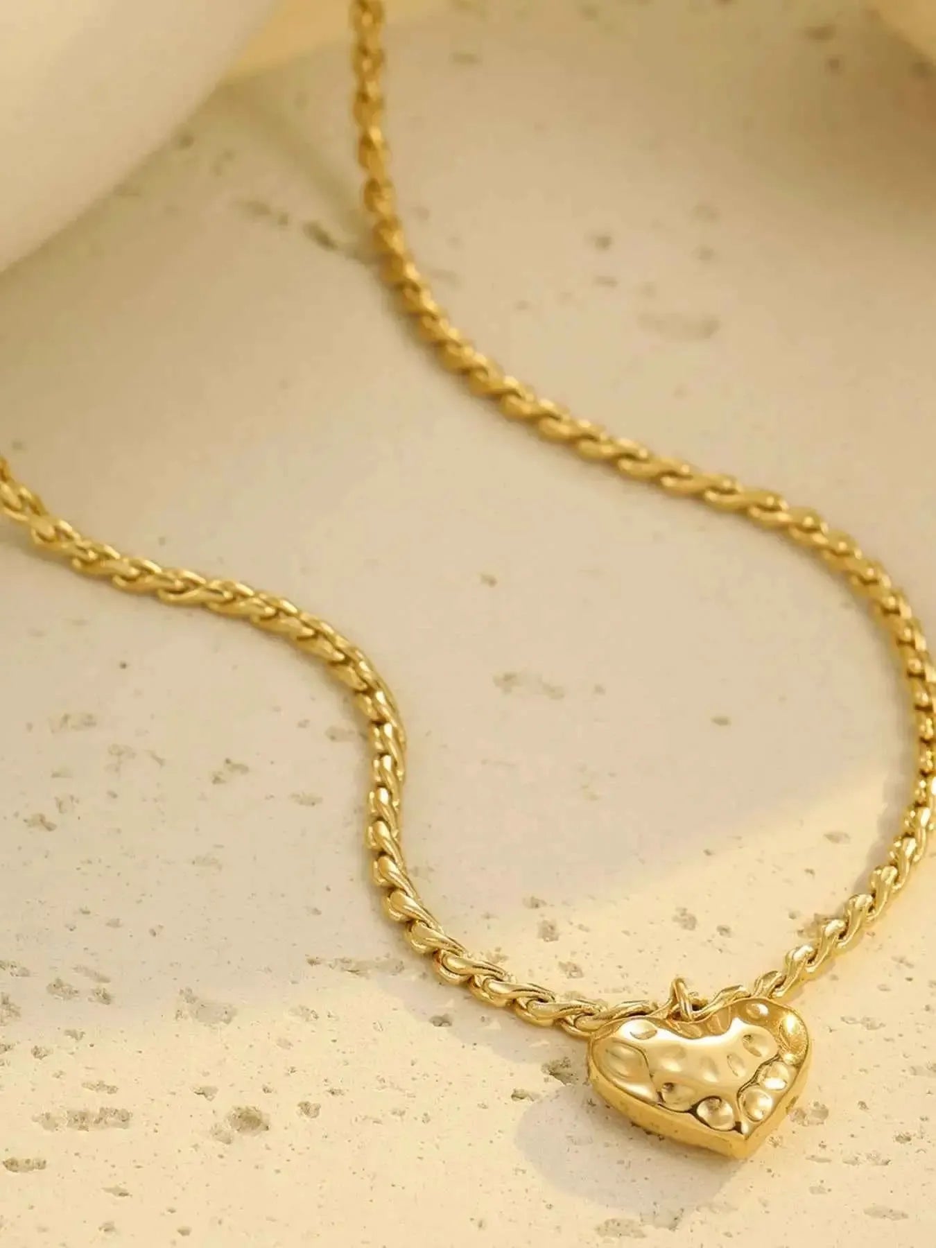 Pure Heart – 18K Gold-Plated Stainless Steel Necklace