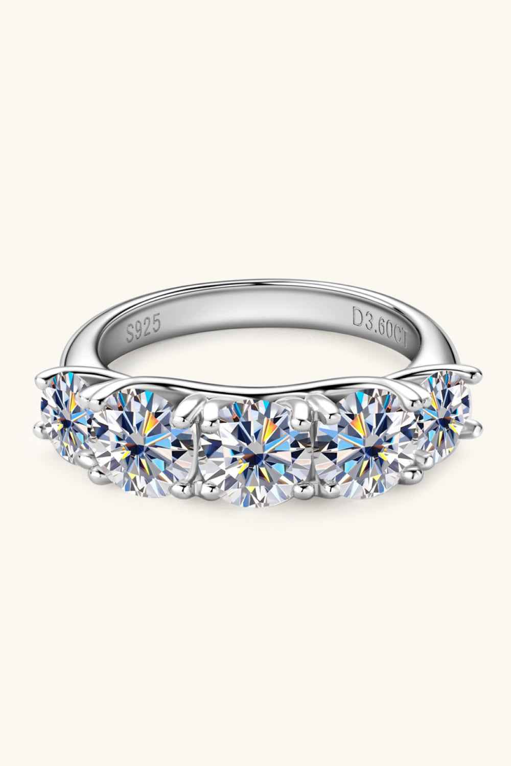 925 Silver Moissanite Wedding Ring