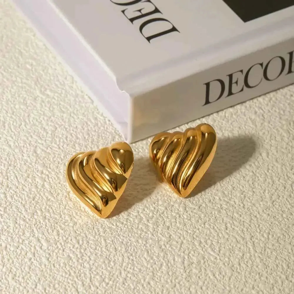 Cute & Sleek Heart Studs