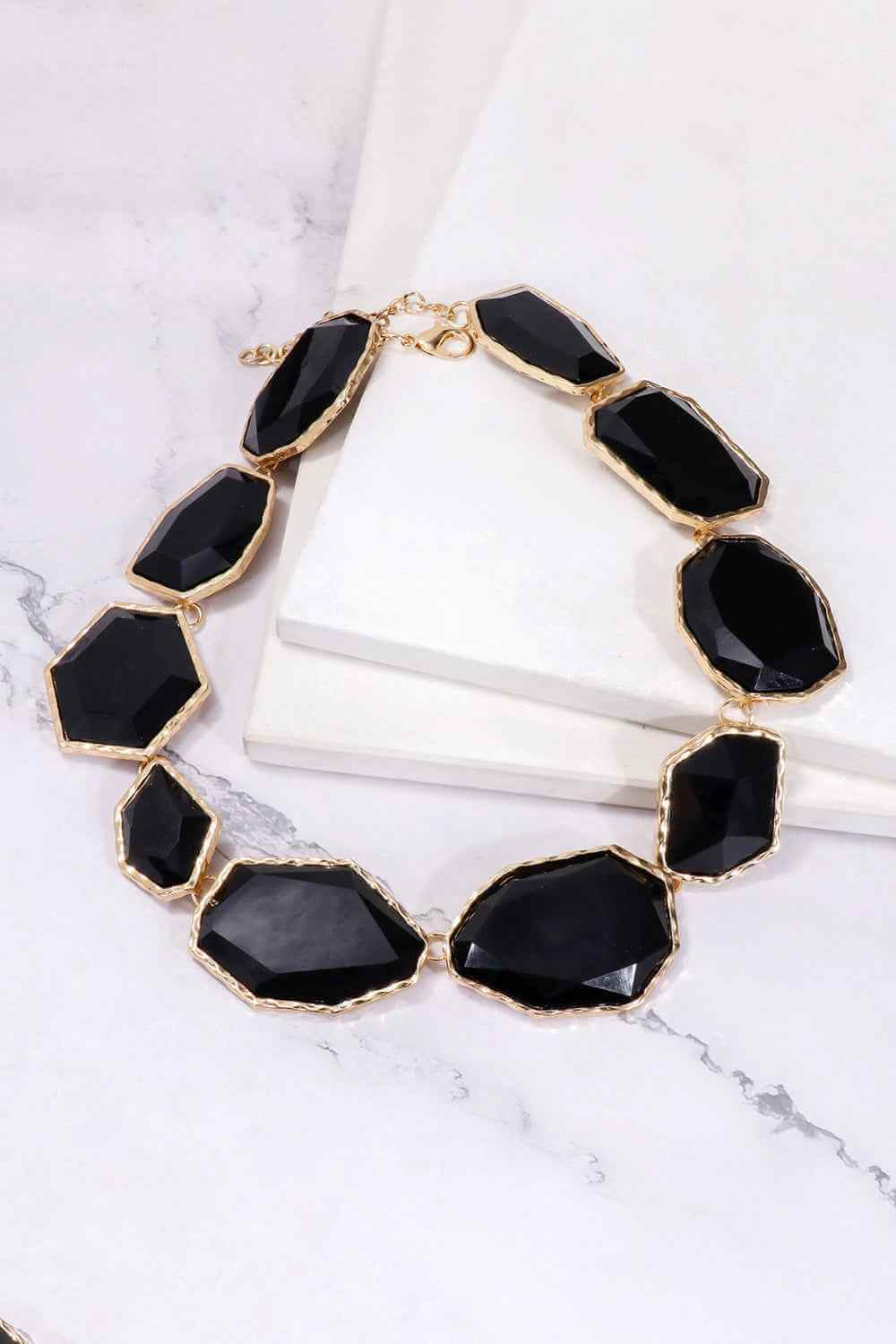 Geometric Resin Frame Necklace
