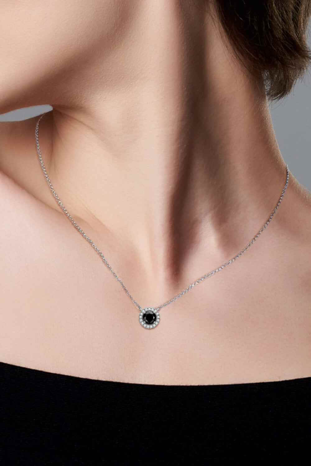 Black & Silver Moissanite Pendant