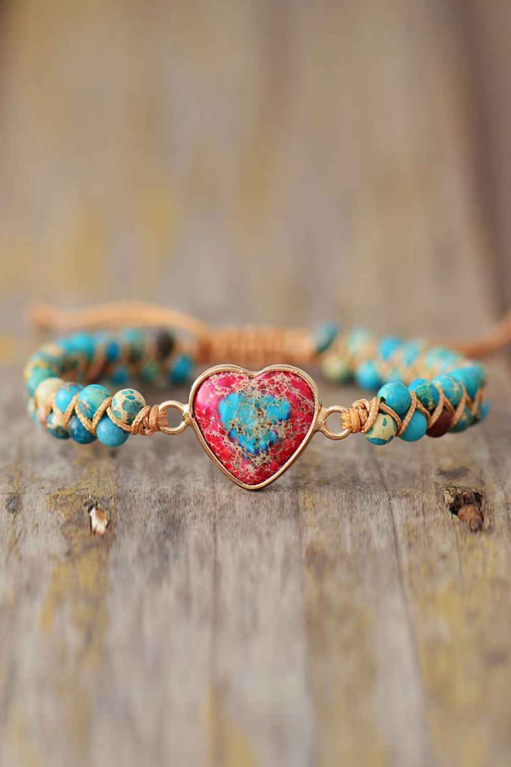 Elegant Natural Heart Stone Bracelet