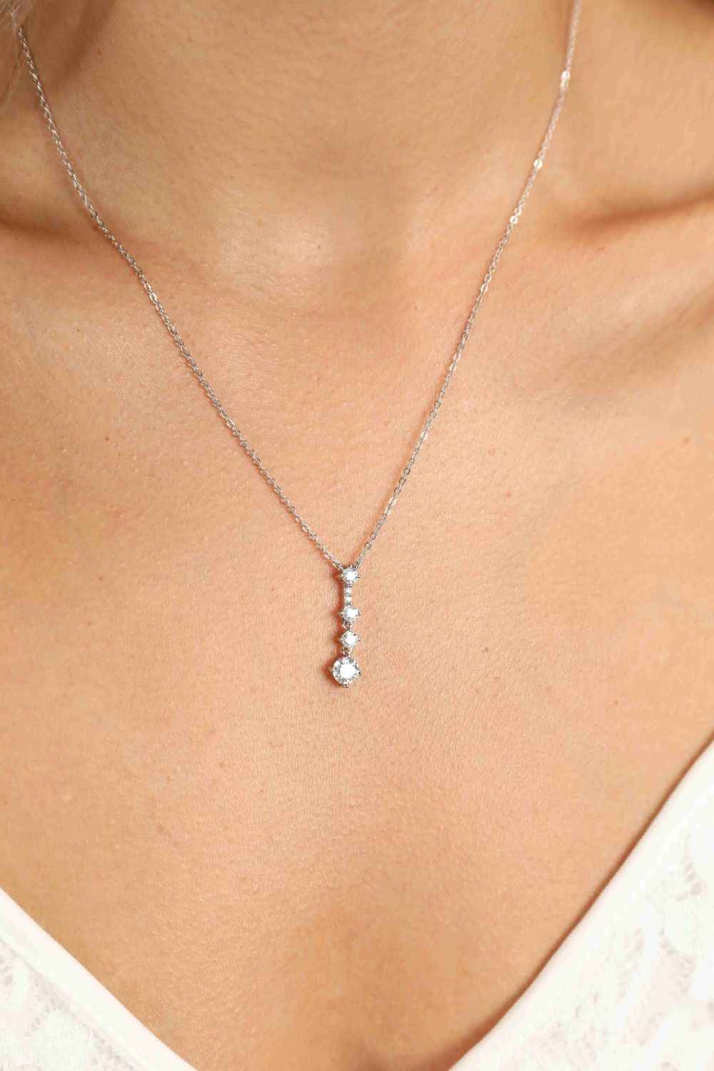 Elegant Multi‑Moissanite Necklace