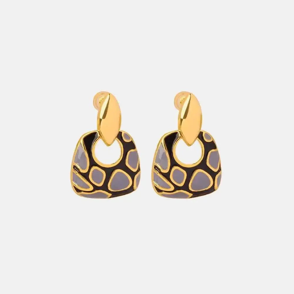 Sculptural Copper Drop Earrings