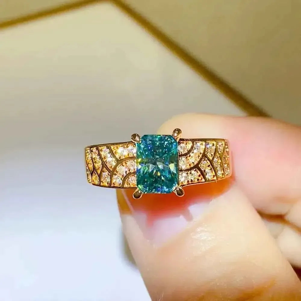 1 Carat Moissanite Ring – Pure Silver Shine