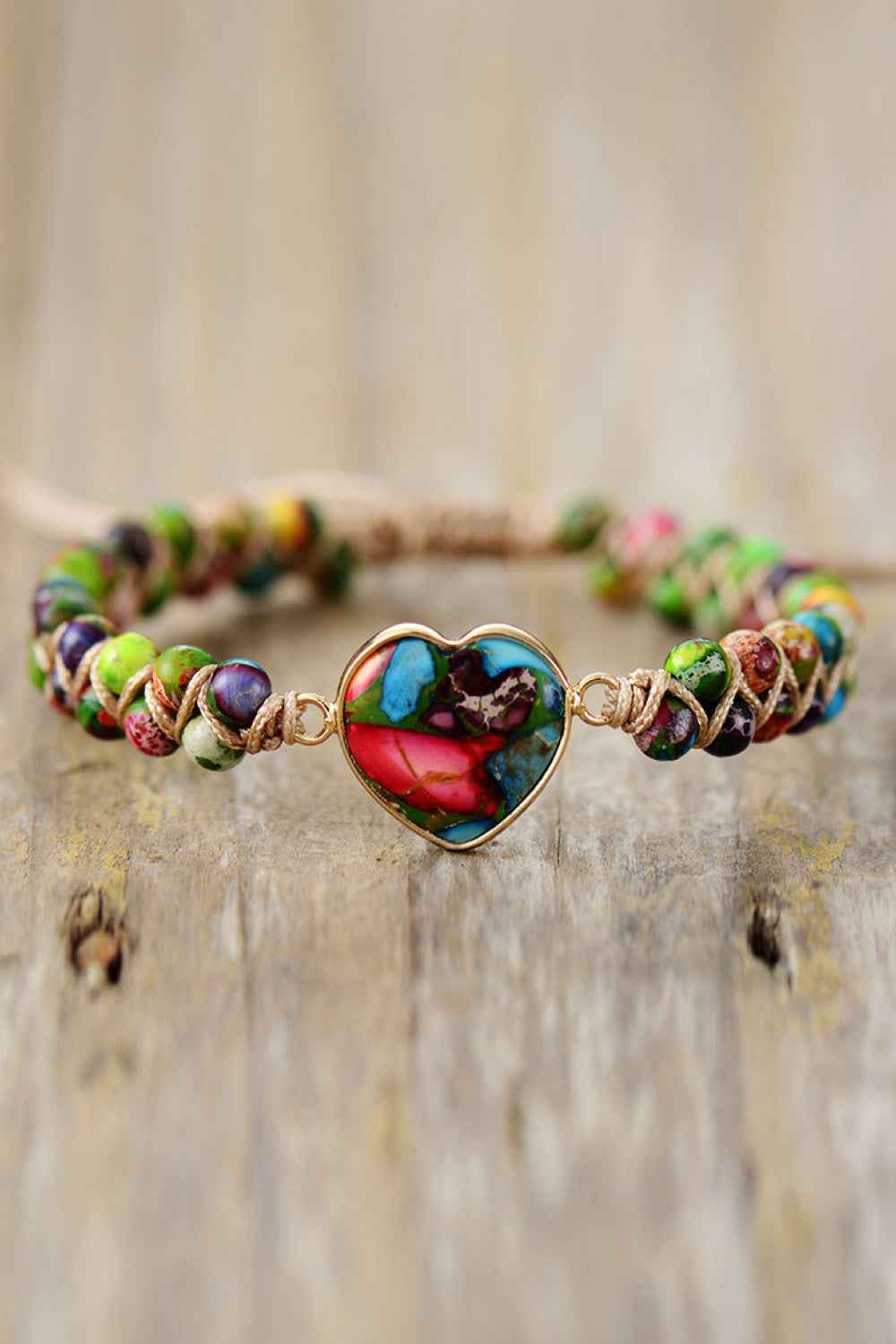 Elegant Natural Heart Stone Bracelet
