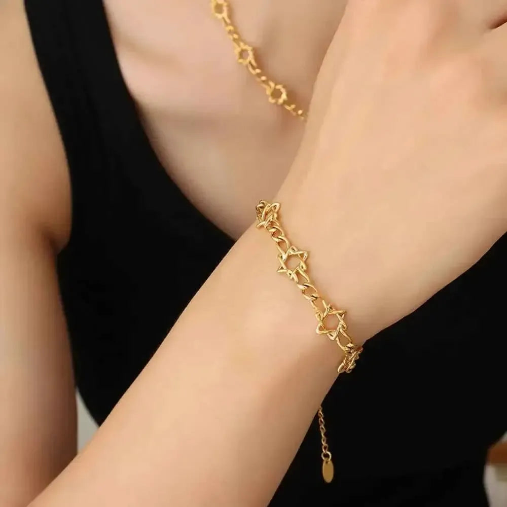 Gold-Plated Titanium Steel Bracelet