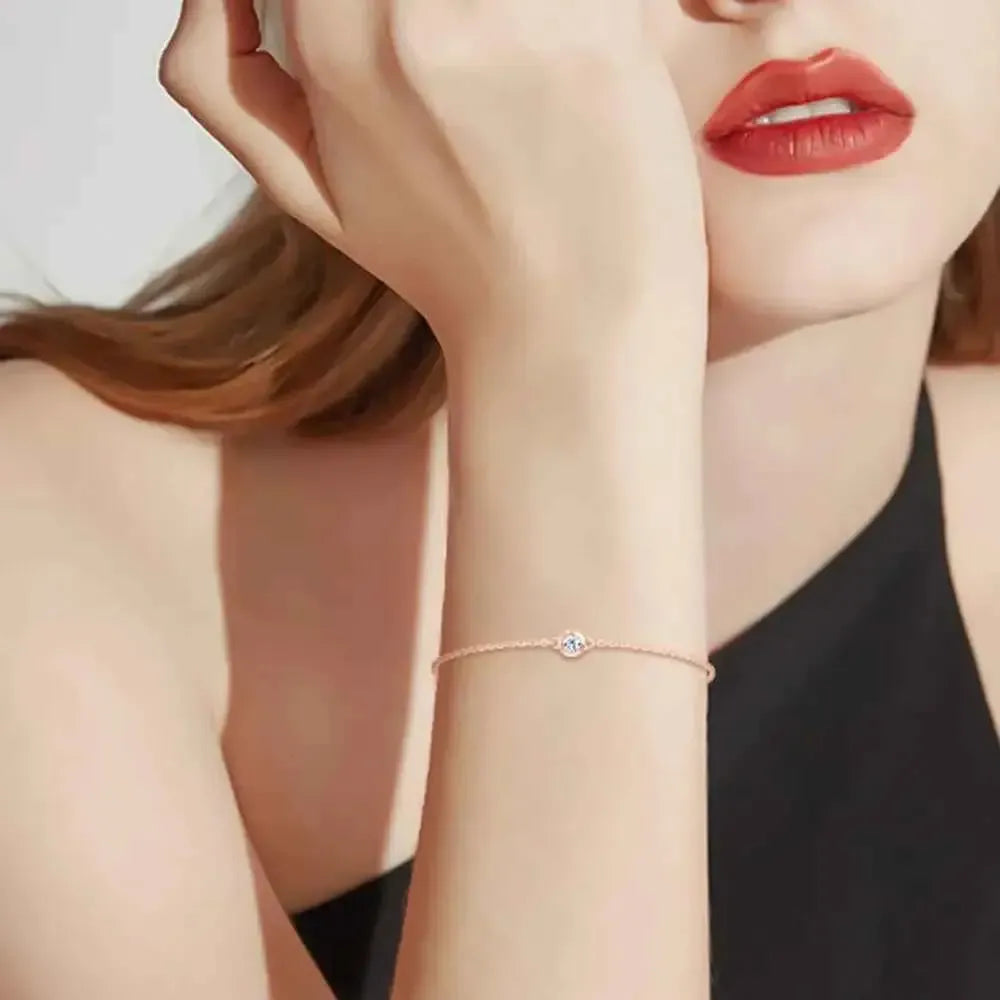 Classic Moissanite Sterling Bracelet