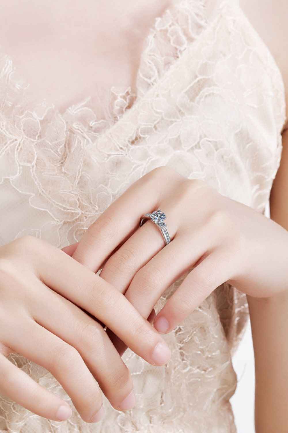Lucky Charm Moissanite Silver Ring