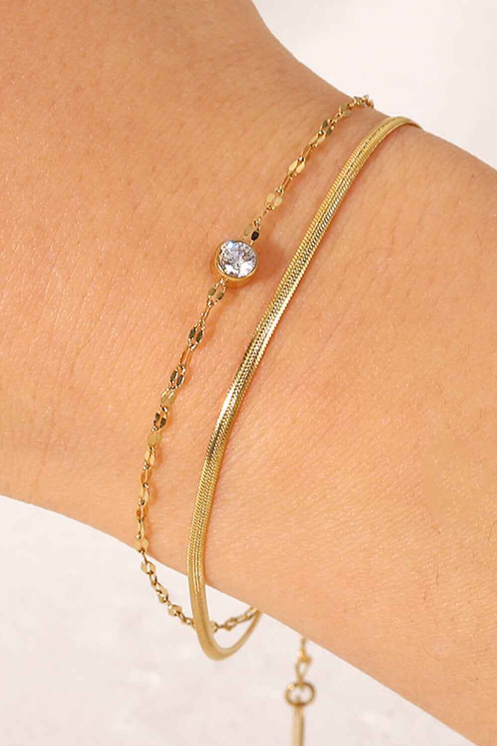 Glimmering Tiered Rhinestone Wristband