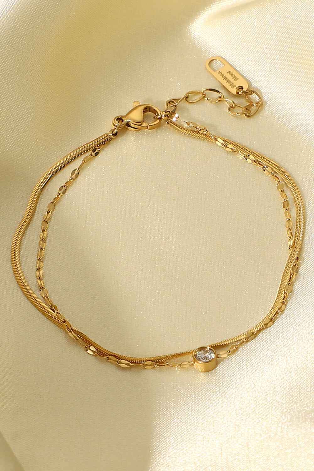 Glimmering Tiered Rhinestone Wristband