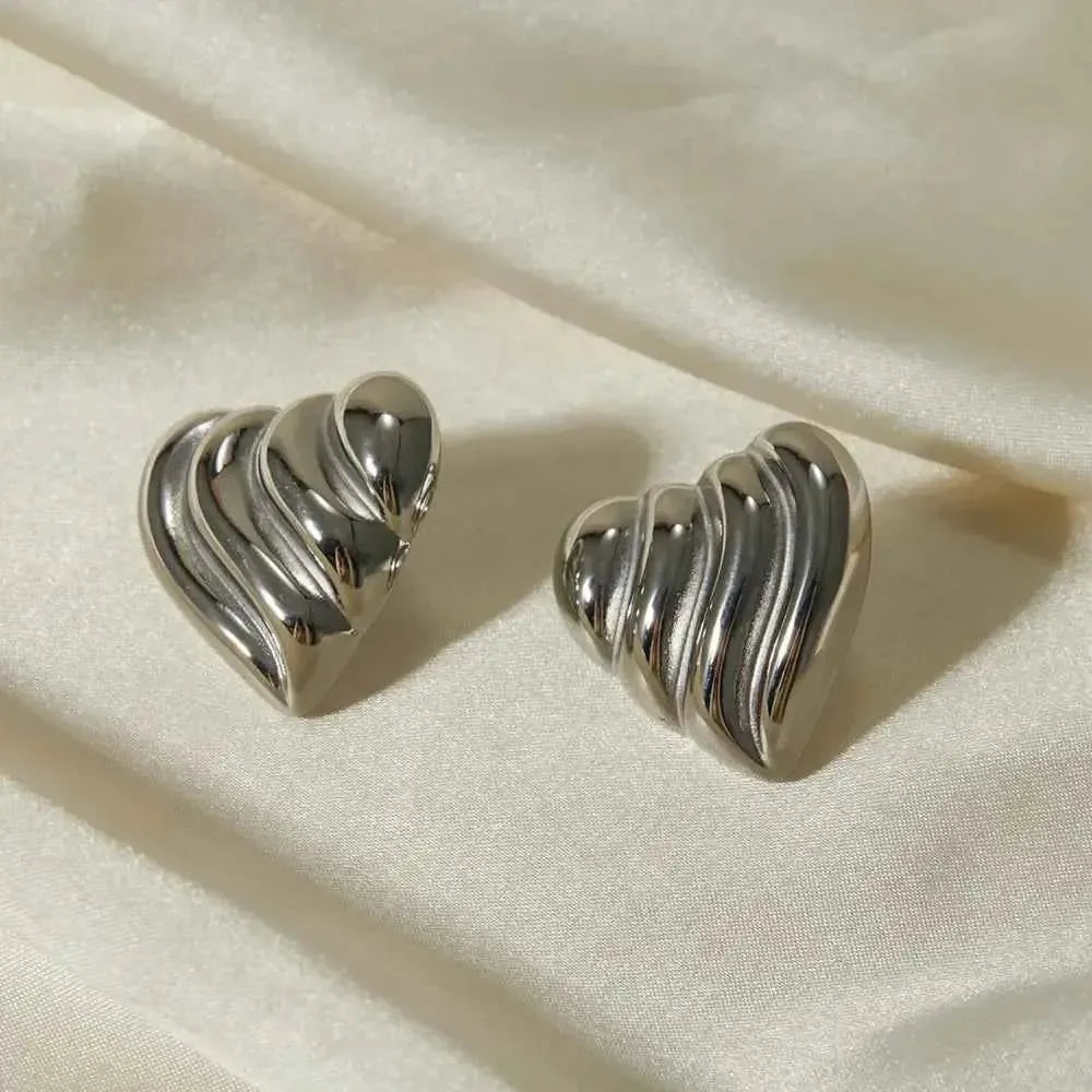 Cute & Sleek Heart Studs