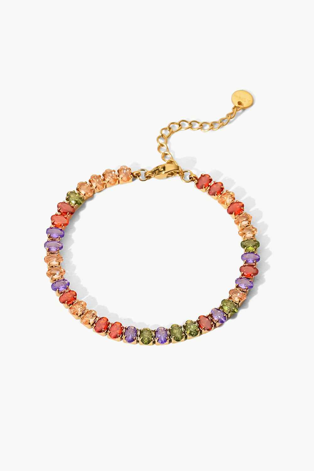 Vibrant Zircon Gold Bracelet