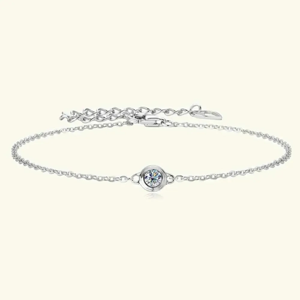 Classic Moissanite Sterling Bracelet